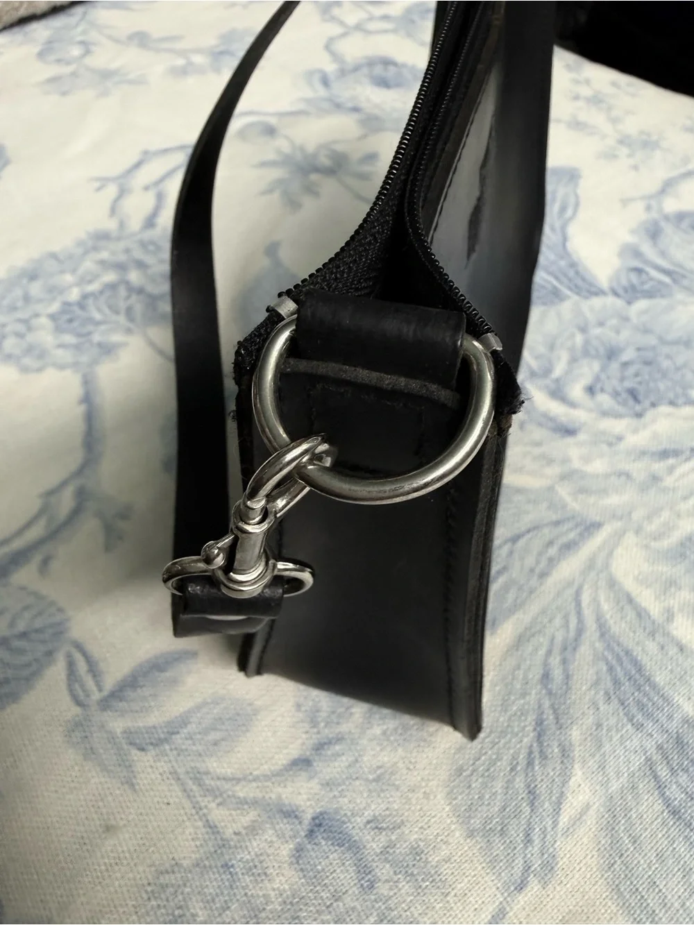 Black Leather Harley Davidson Men's Zip Wallet